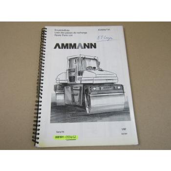 Ammann AV95 N T K Walze Ersatzteilliste Parts List Pieces de rechange 1/97