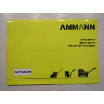 Ammann AVP2220H Ersatzteillite Parts List Pieces de Rechange 8/1999