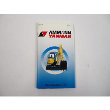 Ammann Yanmar Minibagger Excavator bis 6 Tonnen Technische Daten Vergleich 2010