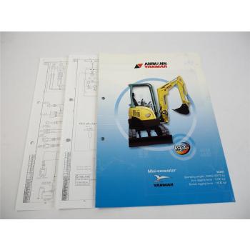 Ammann Yanmar ViO 20 Mini-excavator Brochure, technical data, circuit diagrams