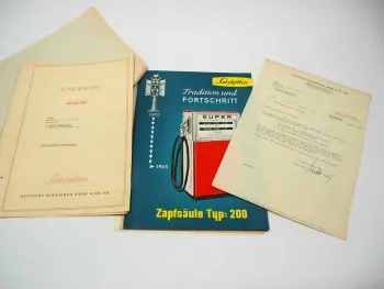 Angebotsmappe Salzkotten Tankanlagen Benzin Firmenschreiben Prospekt 1964