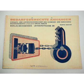 Anhänger DDR ELG Einkaufs und Liefergenossenschaft Berlin Prospekt 1950er