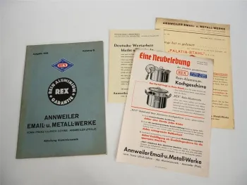 Annweiler Email und Metallwerke Aluminium Kochgeschirr Katalog 3x Prospekt 1935
