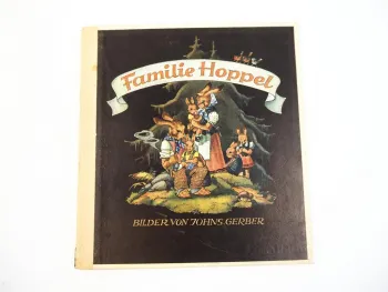 Antikes Kinderbuch Familie Hoppel zu Ostern Verlag Klautzsch Magdeburg ca. 1949