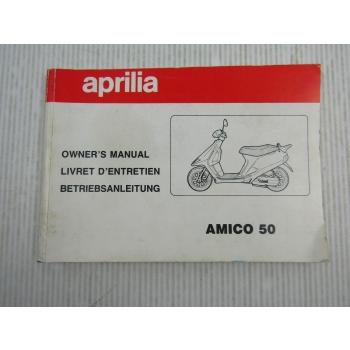 Aprilia Amico 50 Roller Betriebsanleitung Livret D Entretien Owners Manual