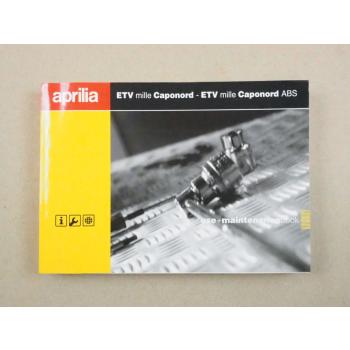 Aprilia ETV mille Caponord ABS Betriebsanleitung Owners Manual 2003