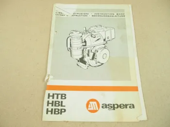 Aspera HTB HBL HBP Motor Bedienugnsanleitung Istruzioni Instruction