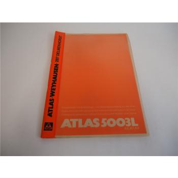 Atlas 5003 L Kran Ersatzteilliste mit Bedienungsanleitung und Wartung 12/1983