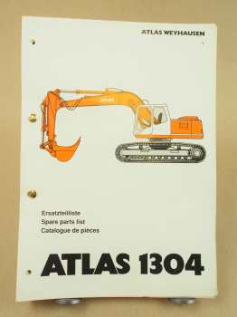 Atlas 1304 R Bagger Ersatzteilliste Parts List Pieces Rechange 5/1995