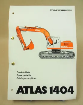 Atlas 1404 R Bagger Serie 141 Ersatzteilliste Parts List Catalogue pieces 1995