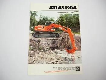 Atlas 1504 Raupenbagger Prospekt mit technischen Daten 1997