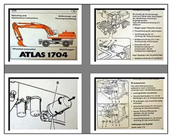 Atlas 1704 Mobilbagger Betriebsanleitung & Wartung