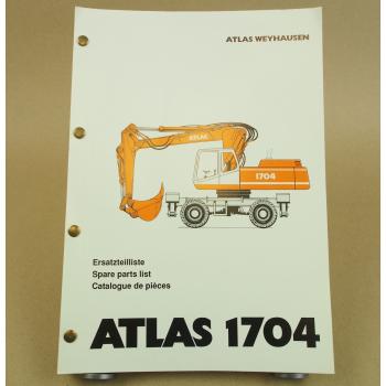 Atlas 1704 Mobilbagger Ersatzteilliste Parts List Pieces Rechange 2/1994