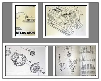 Atlas 1804 Raupenbagger Ersatzteilliste Serie 283
