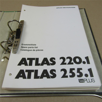 Atlas 220.1 255.1 Ersatzteilliste Parts List Pieces Rechange Hydraulikplan 1993