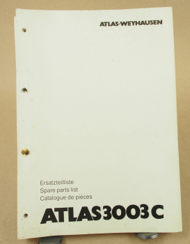 Atlas 3003C Ersatzteilliste Parts List Pieces de Rechange 3/1987
