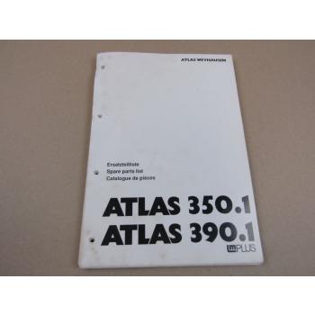 Atlas 350.1 390.1 Ersatzteilliste Parts List Pieces de rechange 7/1996