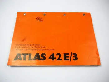 Atlas 42E/3 Radlader Ersatzteilliste Spare Parts List Catalogue pieces 1995