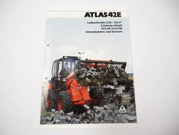 Atlas 42E Radlader Prospekt mit technischen Daten 1996