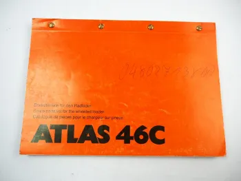 Atlas 46C Radlader Ersatzteilliste Ersatzteilkatalog Spare Parts List 1992