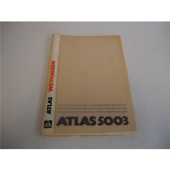Atlas 5003 Kran Ersatzteilliste mit Bedienungsanleitung und Wartung 06/1986