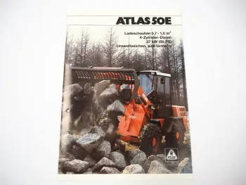 Atlas 50E Radlader Prospekt mit technischen Daten 1996