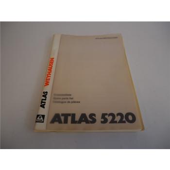 Atlas 5220 Ersatzteilliste Parts List Pieces Rechange mit Hydraulikplan 1992