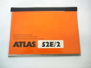 Atlas 52E/2 Radlader Ersatzteilliste Spare Parts List Catalogue pieces 1997