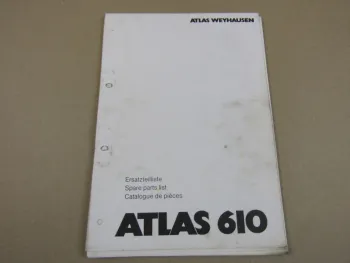 Atlas 610 Ersatzteilliste Parts List Pieces de rechange 6.1992