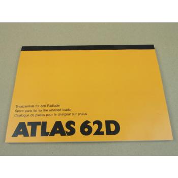 Atlas 62D Radlader Ersatzteilliste Spare Parts List Catalogue de Pieces