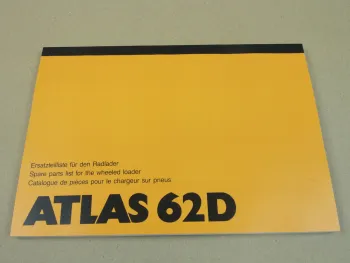 Atlas 62D Radlader Ersatzteilliste Spare Parts List Catalogue de Pieces