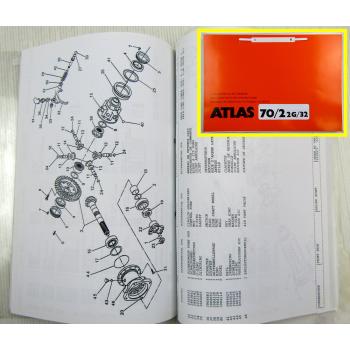 Atlas 70/2 2G/32 Radlader Ersatzteilliste Spare parts list Catalogue de pieces