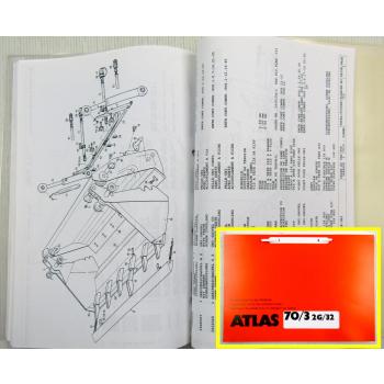 Atlas 70/3 2G/32 Radlader Ersatzteilliste Spare parts list Catalogue de pieces