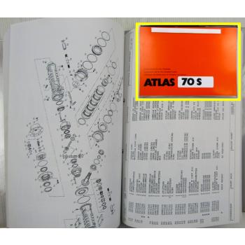 Atlas 70S Radlader Ersatzteilliste Spare parts list Catalogue de pieces