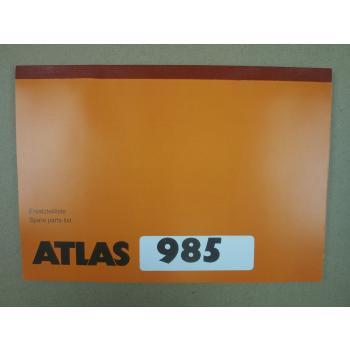 Atlas 985 Ersatzteilliste Spare Parts List