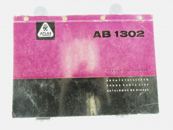 Atlas AB1302 Hydrauliklbagger Ersatzteilliste Parts List Pieces Rechange 8/1975