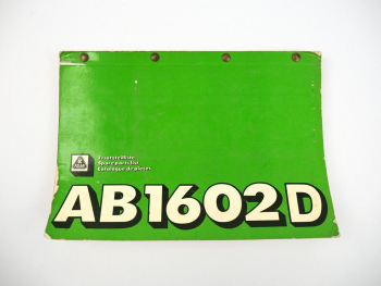 Atlas AB1602D Hydraulikbagger Ersatzteilliste Spare parts list 1980