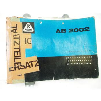 Atlas AB2002 Bagger Ersatzteilliste Parts List Pieces Rechange ca 80er Jahre
