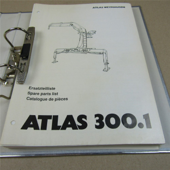 Atlas AK 300.1 Ersatzteilliste Parts List Pieces Rechange mit Hydraulikplan 1993