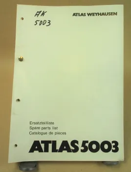 Atlas AK 5003 Ersatzteilliste Parts List Pieces Rechange 2/1990