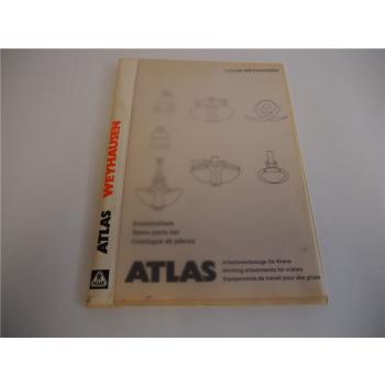 Atlas Arbeitswerkzeuge für Krane Ersatzteilliste Parts List Pieces Rechange 1994