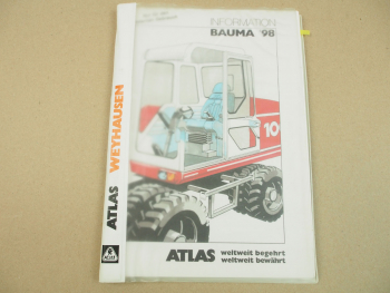 Atlas BAUMA 1998 Prospekte Technische Informationen Wettbewerbsvergleiche