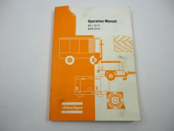 Atlas Copco Deutz B/FL B/FM 1011F Motor Betriebsanleitung Operation Manual 1995