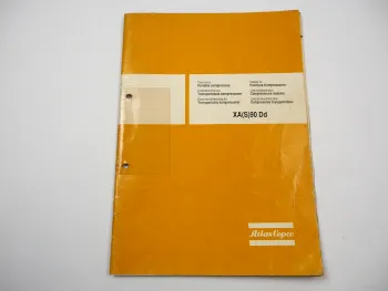 Atlas Copco XA90Dd XAS90Dd Fahrbarer Kompressor Ersatzteilliste 1989