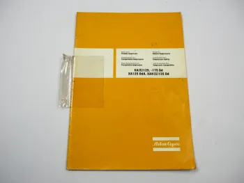 Atlas Copco XAS125Dd XAS175Dd XA125DdA XAHS125Dd Kompressor Ersatzteilliste 1984