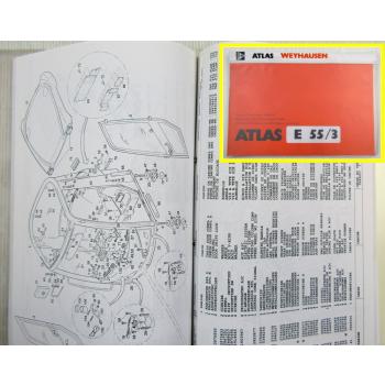 Atlas E55/3 Radlader Ersatzteilliste parts list Catalogue de pieces 1999