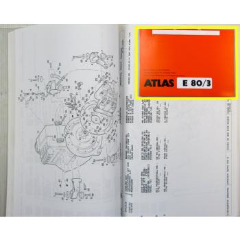 Atlas E80/3 Radlader Ersatzteilliste Radlader parts list wheeled loader 03/2000