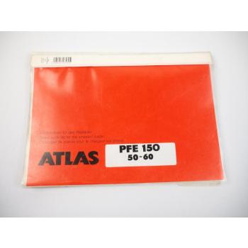 Atlas PFE150 50 60 Radlader Ersatzteilliste Spare Parts List 2006
