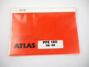 Atlas PFE150 50 60 Radlader Ersatzteilliste Spare Parts List 2006