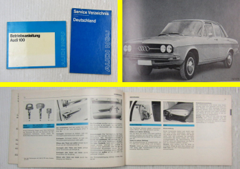 Audi 100 C1 100 GL LS 85 bis 112 PS Betriebsanleitung Bedienungsanleitung 1973